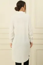 Sahte Cepli Önü Düğmeli Şarmi Gömlek Tunik