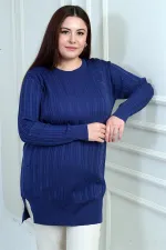 Tunique grande taille pour femme avec détail de pierre sur le côté