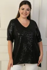 Tunique BB à sequins et col en V