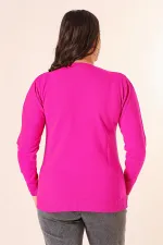 Pull rayé en maille à col en V grande taille