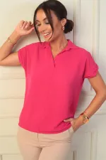 Polo Yaka Duble Kol Ayrobin Bluz