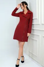 Kadın Fermuar Detaylı Kısa Elbise