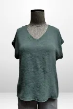 Kadın V Yaka Ayrobin Bluz