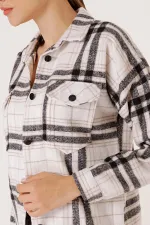 Chemise tunique à carreaux à double poche