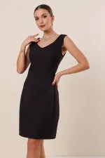 V Yaka Klasik Kısap Elbise