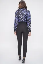 Yüksek Bel Dar Paça En Boy Likra Pantolon