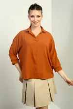 Polo Neck Three Quarter Sleeve Ayrobin Blouse