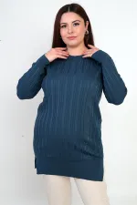 Tunique grande taille pour femme avec détail de pierre sur le côté
