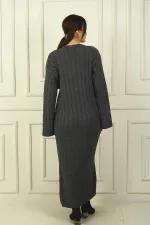 Women's Braided Relaxed Fit Acrylic Long Dress