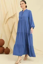 Robe longue hijab avec lien au cou