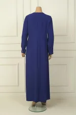 Kadın Çiçek Taş İşlemeli Volanlı Büyük Beden Uzun Krep ELbise