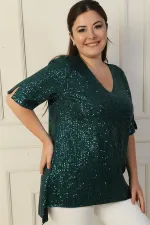 V-Neck Sequin BB Tunic