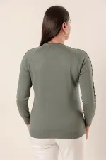 Kol Detaylı Büyük Beden Akrilik Kazak