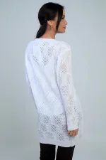 Gilet mercerisé décontracté à col en V et boutons pour femme