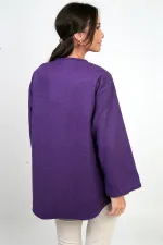 Gilet en cachemire 3 fils pour femme avec devant en dentelle