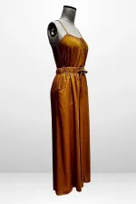 Kadın İp Askılı Bluz Beli Lastikli Cepli Palazzo Pantolon 2'li Takım