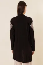 Pulpayet Detaylı Cepli S Desenli Likralı Hırka