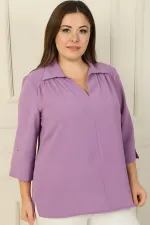 Chemisier BB à col polo et manches trois-quarts