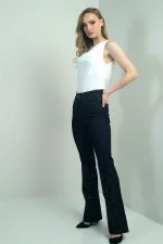 Kadın Taş Detaylı İspanyol Paça Likralı Kot Pantolon