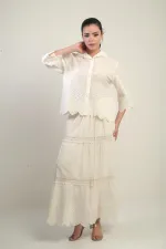 Kadın Gömlek-Etek Astarlı 2'li FistoTakım