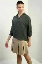 Polo Yaka Truvakar Kol Ayrobin Bluz