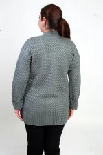 Kadın Sepet Örgü Model Cepli Tunik Hırka