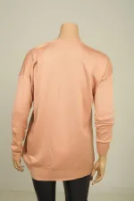 Kadın Yandan 3 Düğme Detaylı Uzun Kollu Büyük Beden Tunik Kazak