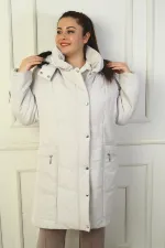 ANORAK DOUBLÉ DE DOUBLURE À CAPUCHE AMOVIBLE GRANDES TAILLES