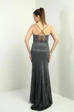 Robe longue à bretelles pour femme, avec jupe plissée et doublure