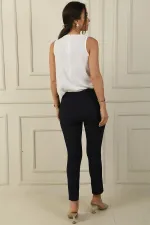 Klasik Yandan Cepli Likra Pantolon