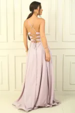 Strappy, Lined, Glittery Long Evening Dress