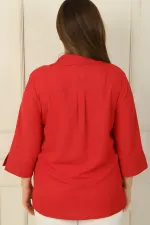 Chemisier BB à col polo et manches trois-quarts