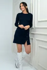 Kadın Çıtçıtlı Kısa Elbise