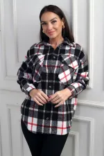 Chemise à carreaux pour femme avec poches