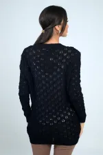 Gilet mercerisé décontracté à col en V et boutons pour femme