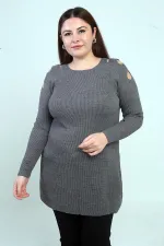 Pull tunique de sport grande taille à épaules dénudées