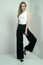 Kadın Yüksek Bel Scuba Krep Palazzo Pantolon