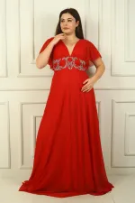 Robe de soirée grande taille pour femme, décolleté en V devant et dos, taille cintrée, doublée et pailletée