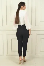 Kadıni Pensli Dar Paça Pantolon