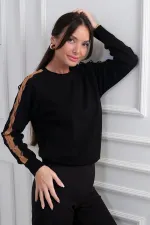 Chemisier rayé à manches longues pour femme