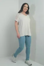 Women's High Waist Straight Leg Lycra Plus Size Jeans