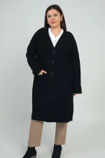 Gilet en maille lycra grande taille pour femme avec poches