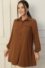 Önü Roba Büzgülü Gömlek