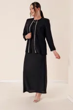 Ensemble veste doublée à paillettes et pierres BB