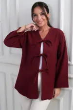 Gilet en cachemire 3 fils pour femme avec devant en dentelle