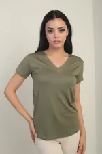 Women's V-Neck Lycra Blouse