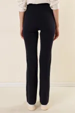 Kadın Yüksek Bel Toparlayıcı Çımalı Palazzo Pantolon