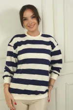 Women's Horizontal Striped Comfortable Sweatshirt