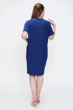 Stud Detail Stylish Lycra Plus Size Dress