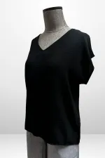 Kadın V Yaka Ayrobin Bluz